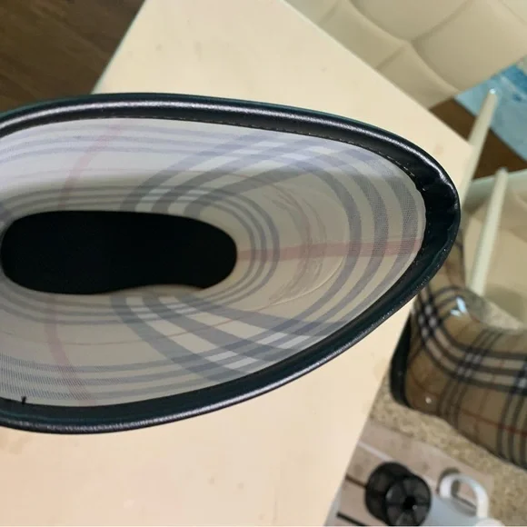 Burberry Beige and Black Plaid Rain Boots - Picture 8 of 10